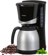 Cafetera Bomann® con termo | para 8-10 tazas de café | sin pérdida de temperatura | cafetera con filtro | 1 litro | Café expreso | Cafetera de filtro con termo | KA 168 negro