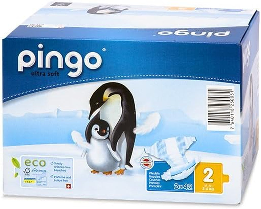 Pañales ecológicos talla 1 recién nacido (2-5 kg), 1 bolsa con 27 pañales