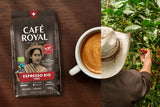 Café Royal Bio Espresso Perú – 100% Arábica Kaffeebohnen, aromatisch-intensiv, dunkle Röstung, Stärke 4/5, Bio & Fairtrade, 500 g ganze Bohnen