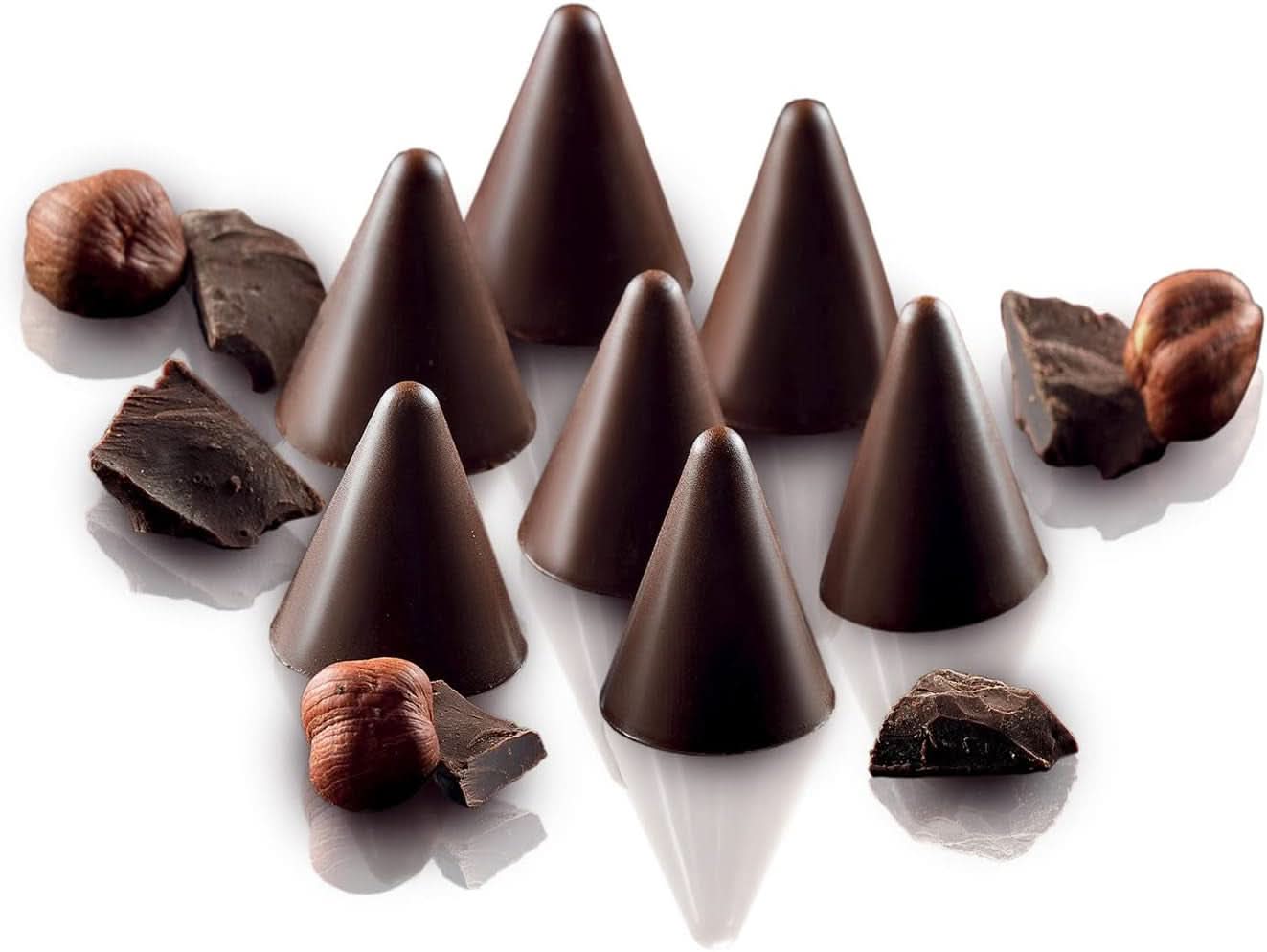 Silikomart Cono Forma Praliné de Silicona Ø 2,6 x H 2,8 cm, 7,5 ml, 15 cavidades (SCG20) Cocina Naty Shop