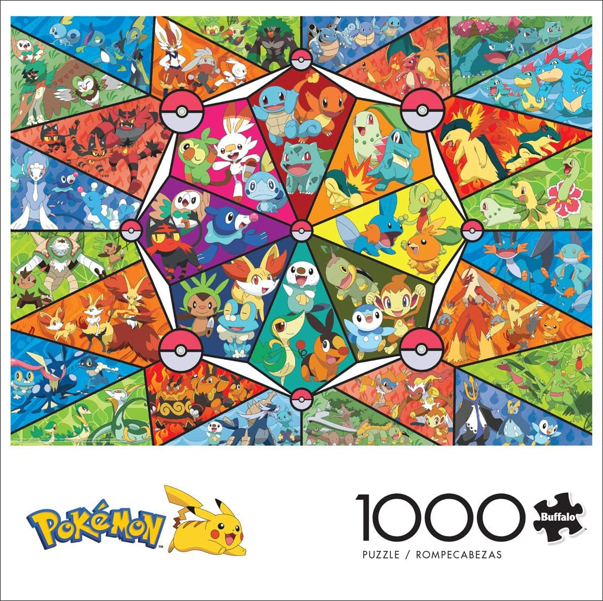 Buffalo Games - Pokemon - Vidrieras de iniciación - puzzle 1000 piezas Puzzle Naty Shop