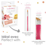 Scrapcooking - Juego de 3 colorantes alimentarios metálicos - Colorante alimentario: oro, oro rosa y rubí - Colorante alimentario comestible para hornear, pasteles, galletas, tartas, chocolate - 4019