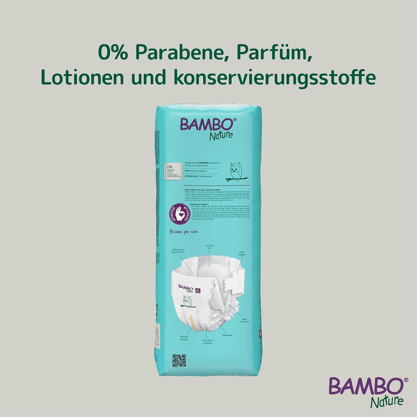 Pañales Bambo Nature Premium Eco, talla 6, 1,63 kg
