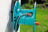 Enrollador de manguera de pared Gardena Classic 60 con carrete guía de manguera: Para fácil montaje en pared, con sistema antigoteo, conexión en ángulo, gran capacidad, ahorro de espacio (2650-88)