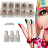 Sun Garden Nails Tipbox 500 puntas incl. 3 Consejos Consejos De Pegamento Consejos De Uñas Pegamento - Modelado De Uñas