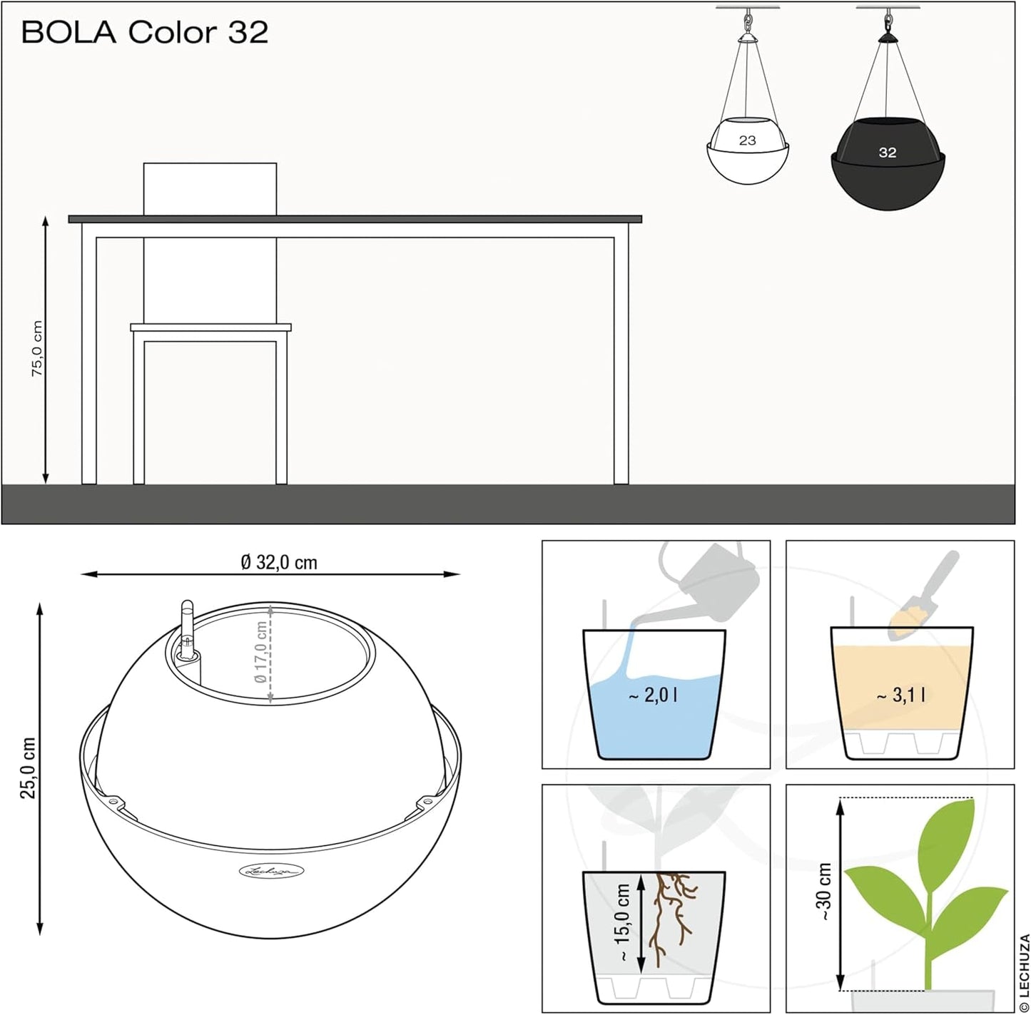 LECHUZA BOLA Color 32 blanco 16850