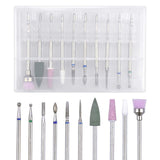 10 piezas Nagelbohrer Bits, Nagelfräser, Wolframlegierung Nagelfräser Bits, Professioneller Nagelfräser, Gelnägel Zubehör Nageldesign Zubehör Für Maniküre Pedicüre Entfernen Nail Art