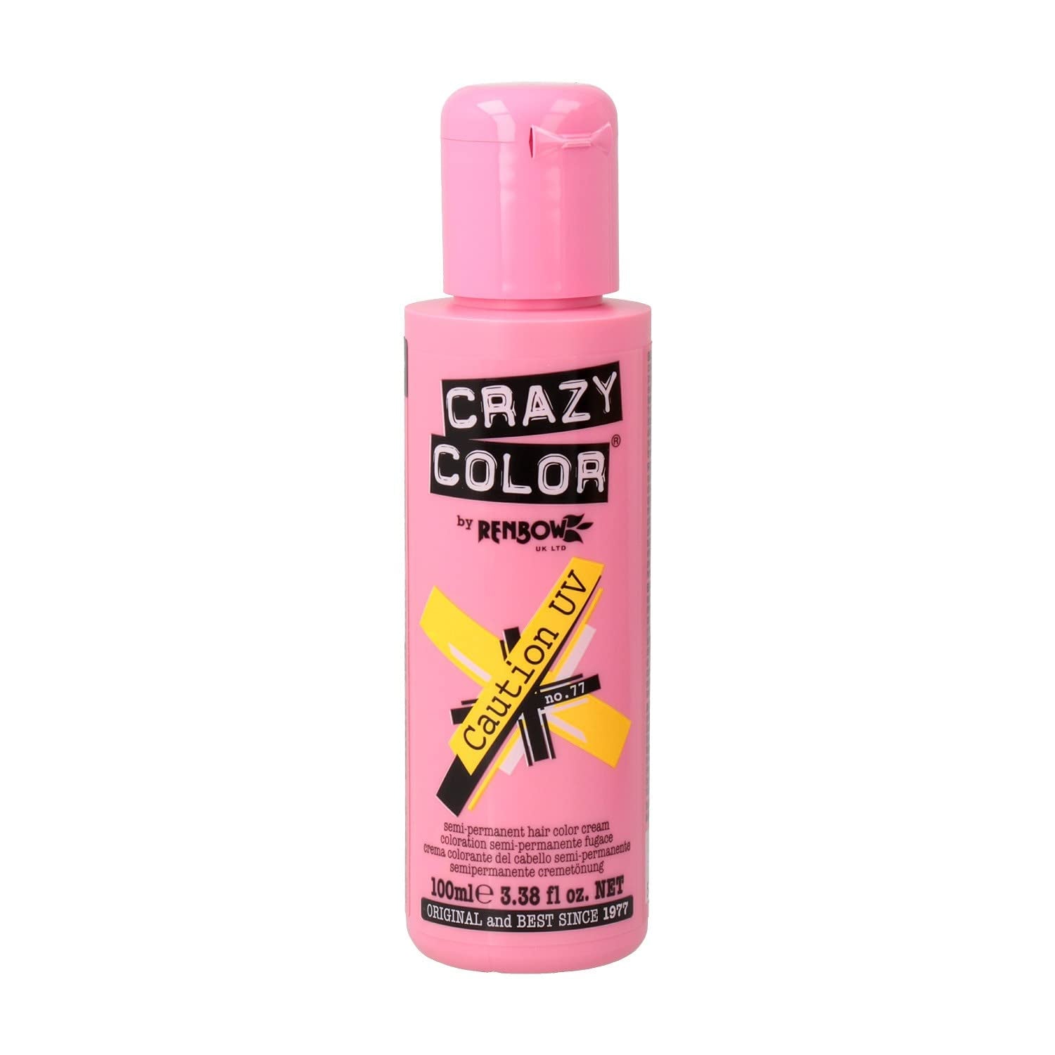 GO TOXIC Tinte para el cabello semipermanente UV en crema, 100 ml (1 pack) Naty Shop Tinte para el cabello Amarillo 100 Ml (1 pack)