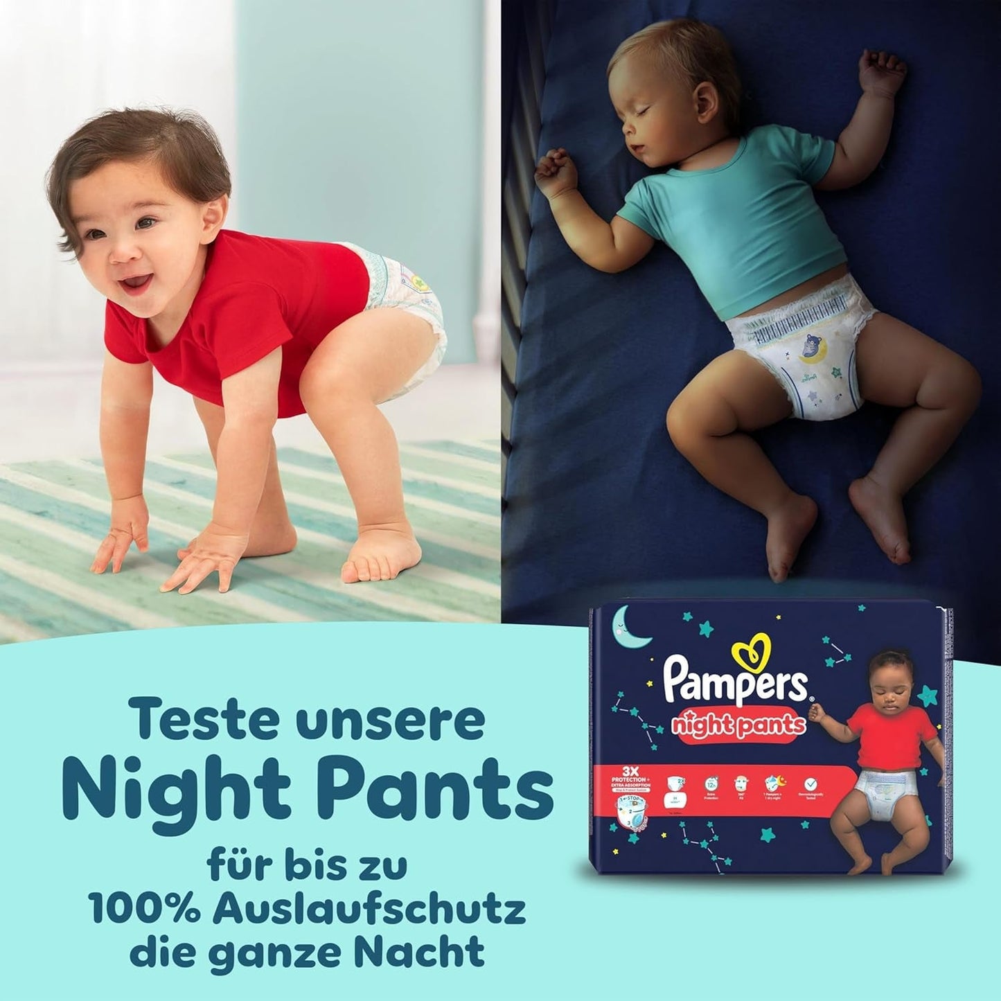 Pampers Premium Protection Pants Tamaño 6, 78 Windelns, 13kg-19kg, Mit 360° Fitform, 2x breiteren Bundchen als vorher für Comfort & Schutz + 10 Stück Pampers Aqua Baby-Weuchttücher enthalten