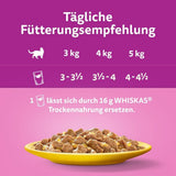 Whiskas 1+ comida húmeda para gatos con pollo en gelatina, 28x85g (1 paquete) - Comida húmeda de alta calidad para gatos adultos en sobres de 28 porciones