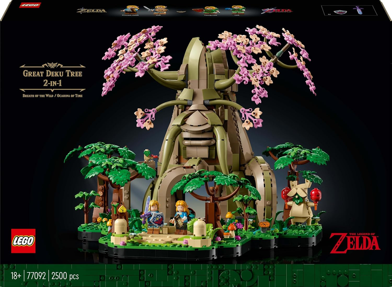 LEGO The Legend of Zelda Deku Tree 2-In-1 - pieza coleccionable con minifiguras de Princess Zelda y 3 Link - set de construcción para adultos e idea de regalo para fanáticos de los videojuegos - 77092 Juegos de construcción Besuche den LEGO-Store