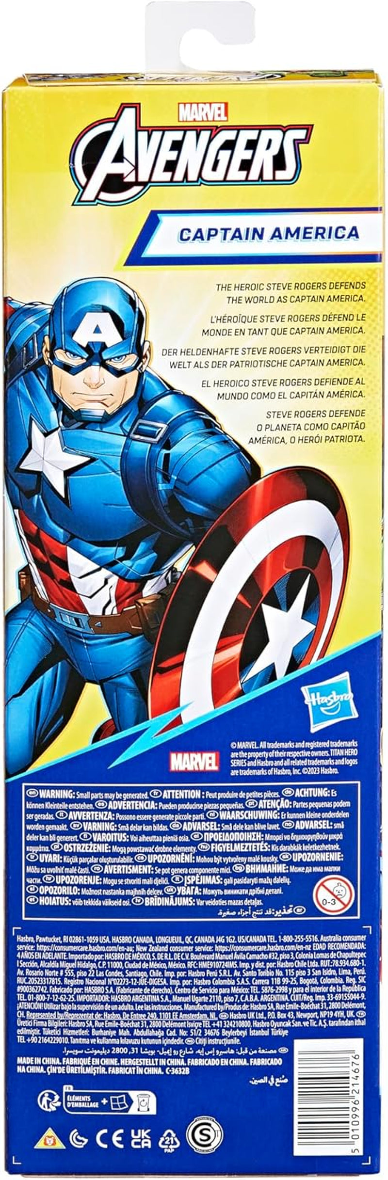 Marvel Avengers Titan Hero Series Blast Gear Capitán América Figura de acción Juguete grande de 30 cm para mayores de 4 años Figuras de acción azules Naty Shop