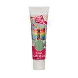 Colorante alimentario Gel Olivo Funcakes: Colorante alimentario altamente concentrado para masas, natas, fondant y mazapanes. Fácil dosificación. Una sola gota para crear colores vibrantes. Halal. 30 gramos.