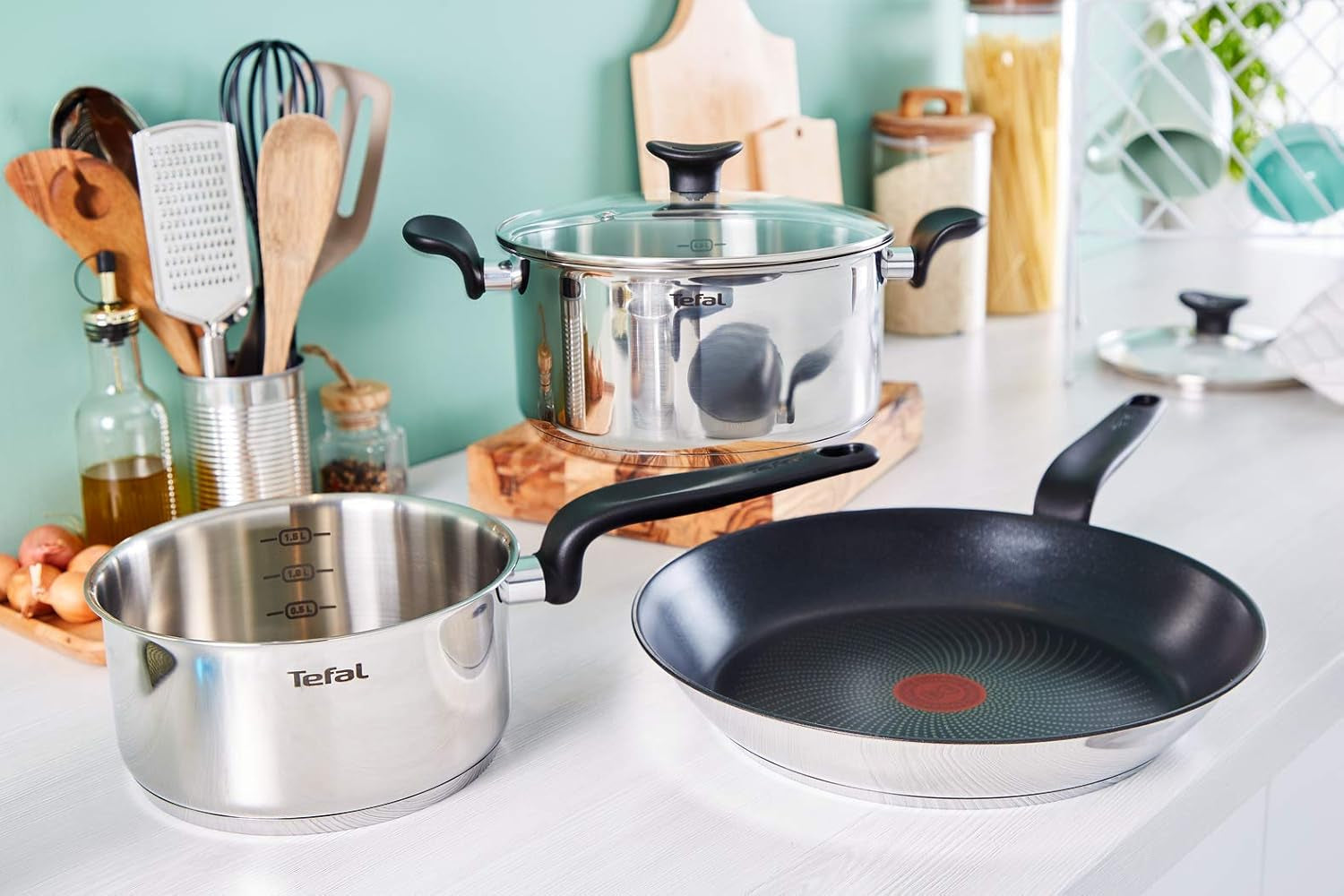 Tefal Sartén principal 20 cm, acero inoxidable Con revestimiento antiadherente Naty Shop Ollas y Sartenes