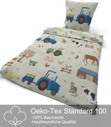 Skybrands Kinder Bettwäsche Tiere 135X200 Bauernhof Kinderbettwäsche Bagger Traktor Baumwolle Kinderbettwäsche 2Tgl. Tienda Naty para jóvenes y mujeres