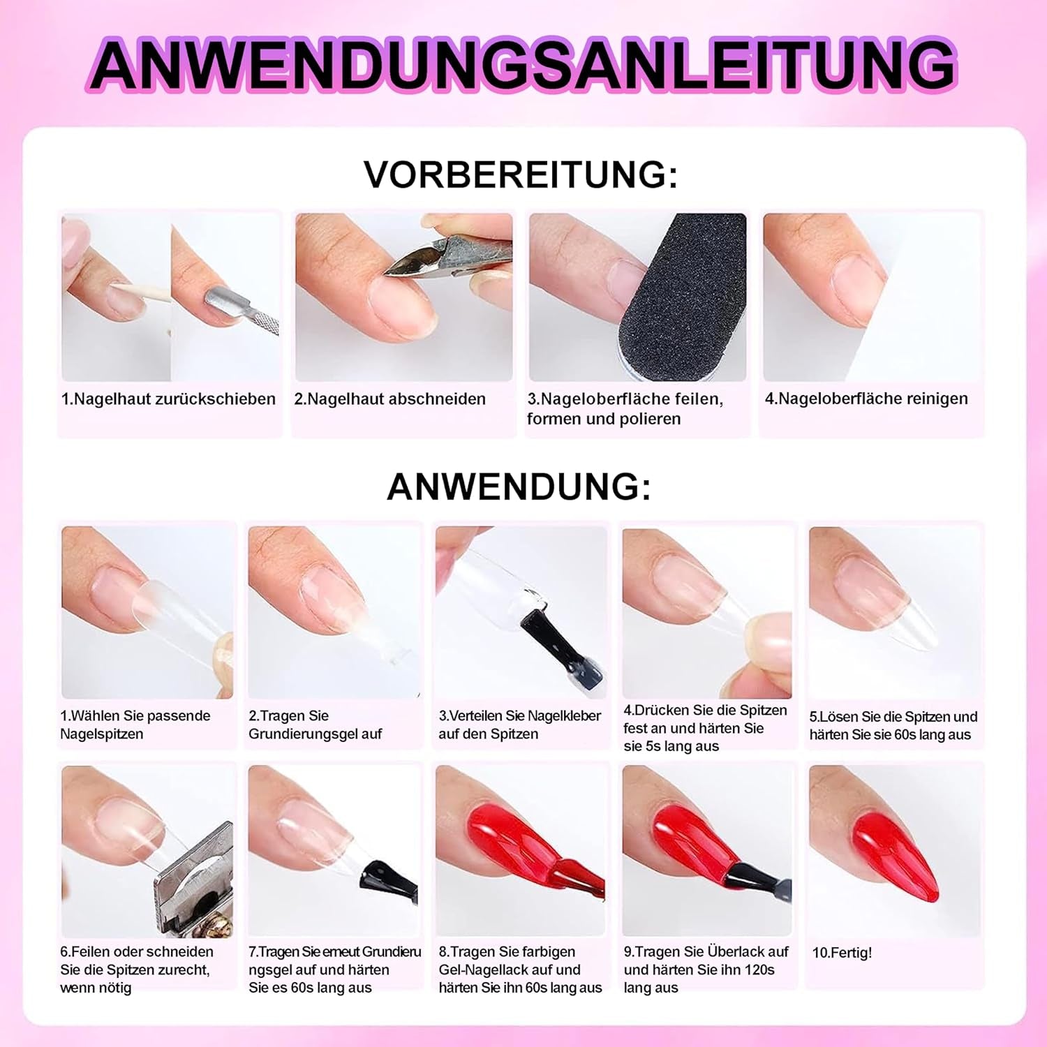 Juego de uñas postizas, 240 piezas de uñas cuadradas cortas, modelo de gel suave, degradado blanco desnudo, pegamento natural falso en uñas postizas para mujeres DIY (degradado desnudo, 240X)