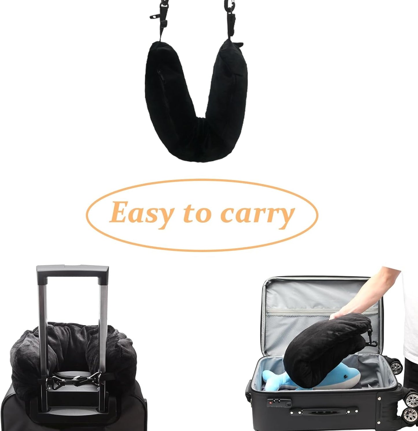 Bivpreom Almohada Rellena para el Cuello de Viaje, Almohada de Viaje Rellena, Almohada para el Cuello de Viaje, Rellena con Ropa, se Convierte en Equipaje Extra sin Exceso de Equipaje Almohadas de Viaje Naty Shop