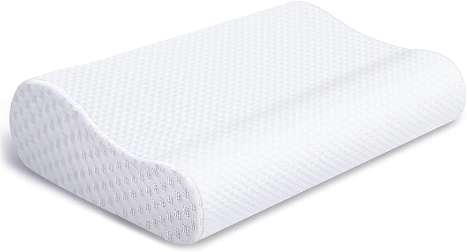 Findigit Health Almohada, Almohada Viscoelástica, Almohada Ortopédica para Dormir de Lado y Boca Arriba, Almohada Ergonómica para la Columna Cervical (60 X 35 X 11/9 cm) Almohadas Ortopédicas Cervicales Naty Shop