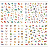 Pegatinas de uñas para niños y niñas, más de 600 diseños de animales, frutas, dinosaurios, coches, flores, pegatinas de uñas autoadhesivas 3D para niños, fiesta de cumpleaños, té, salón de uñas y regalo de spa