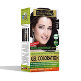 Color de cabello en gel sin daños naturales de Indus Valley | Sin amoniaco, vegano y libre de crueldad animal | Hasta 100% de cobertura de canas, resultados duraderos | Castaño claro 5.0 (20 gramos + 200 ml) Tinte para el cabello Naty Shop Castaño claro