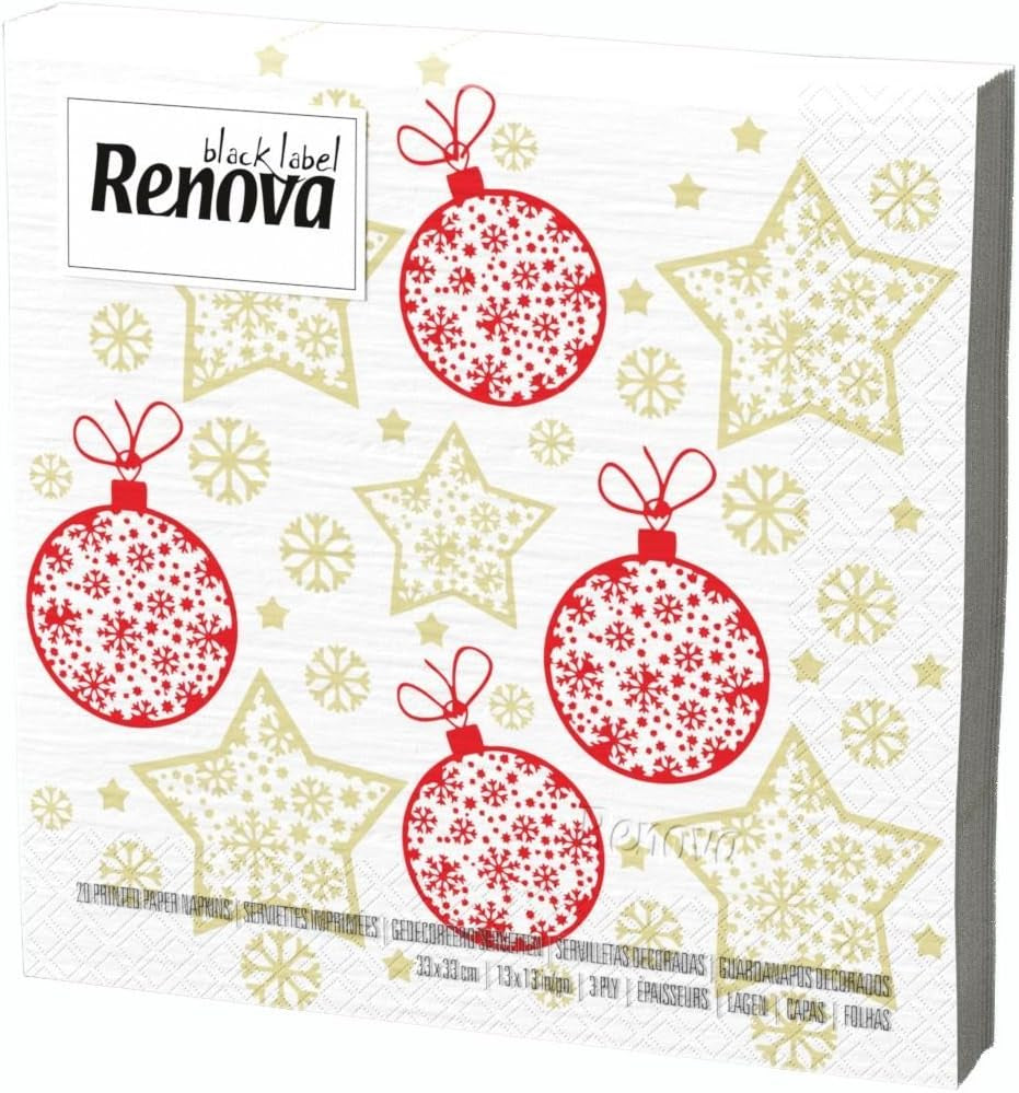 Servilletas Navideñas Renova - 20 Servilletas de Papel