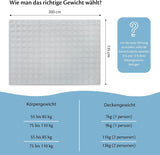 Manta lastrada 135X200 7Kg - Manta terapia antiestrés - Manta pesada 100% algodón - Manta para un sueño profundo y una mejor recuperación - Manta lastrada - para hombres y mujeres de 55-85Kg Camas y Mantas Beuche den Ella-Store