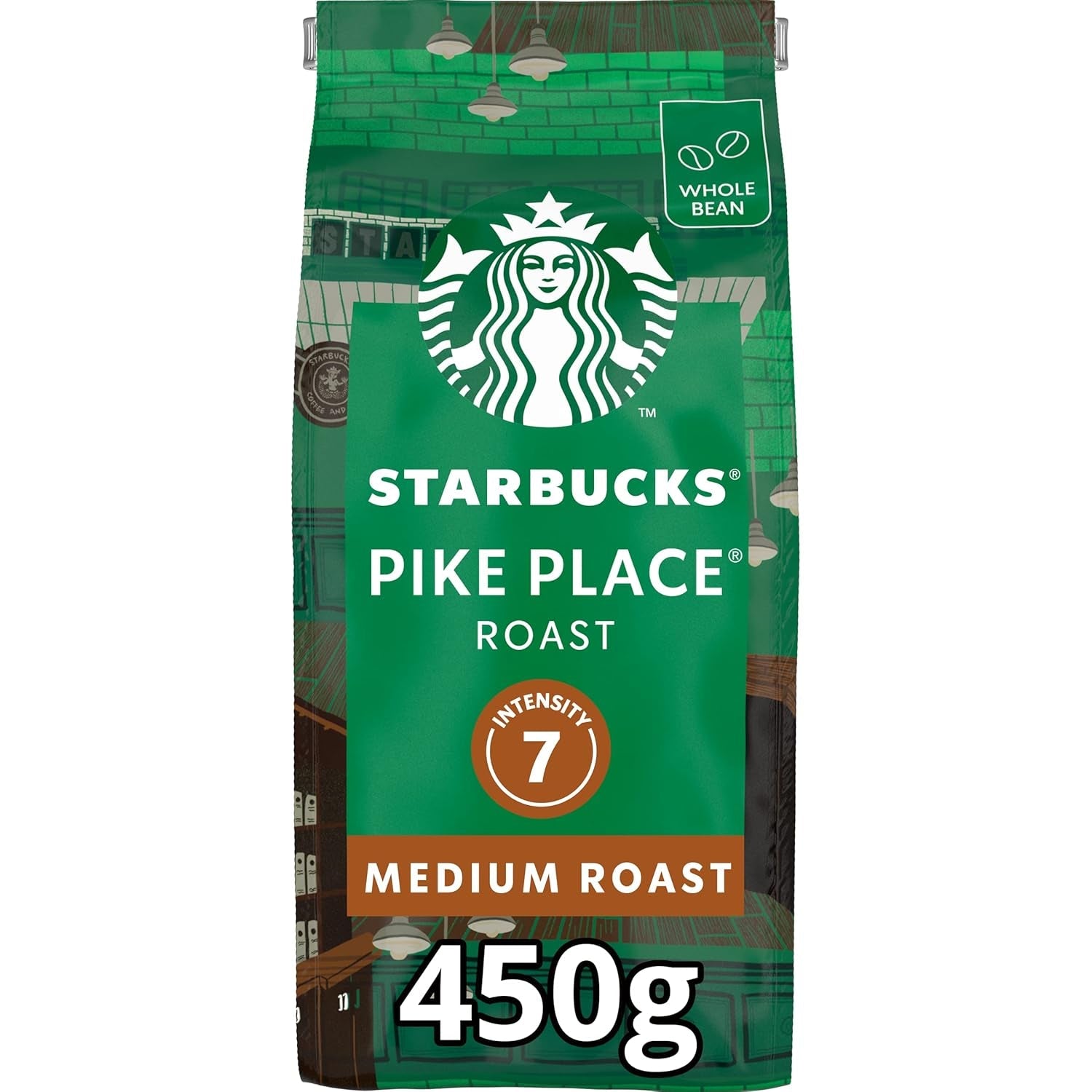 STARBUCKS Pike Place Roast, Mittlere Röstung, Ganze Kaffeebohnen 450g (paquete de 4)