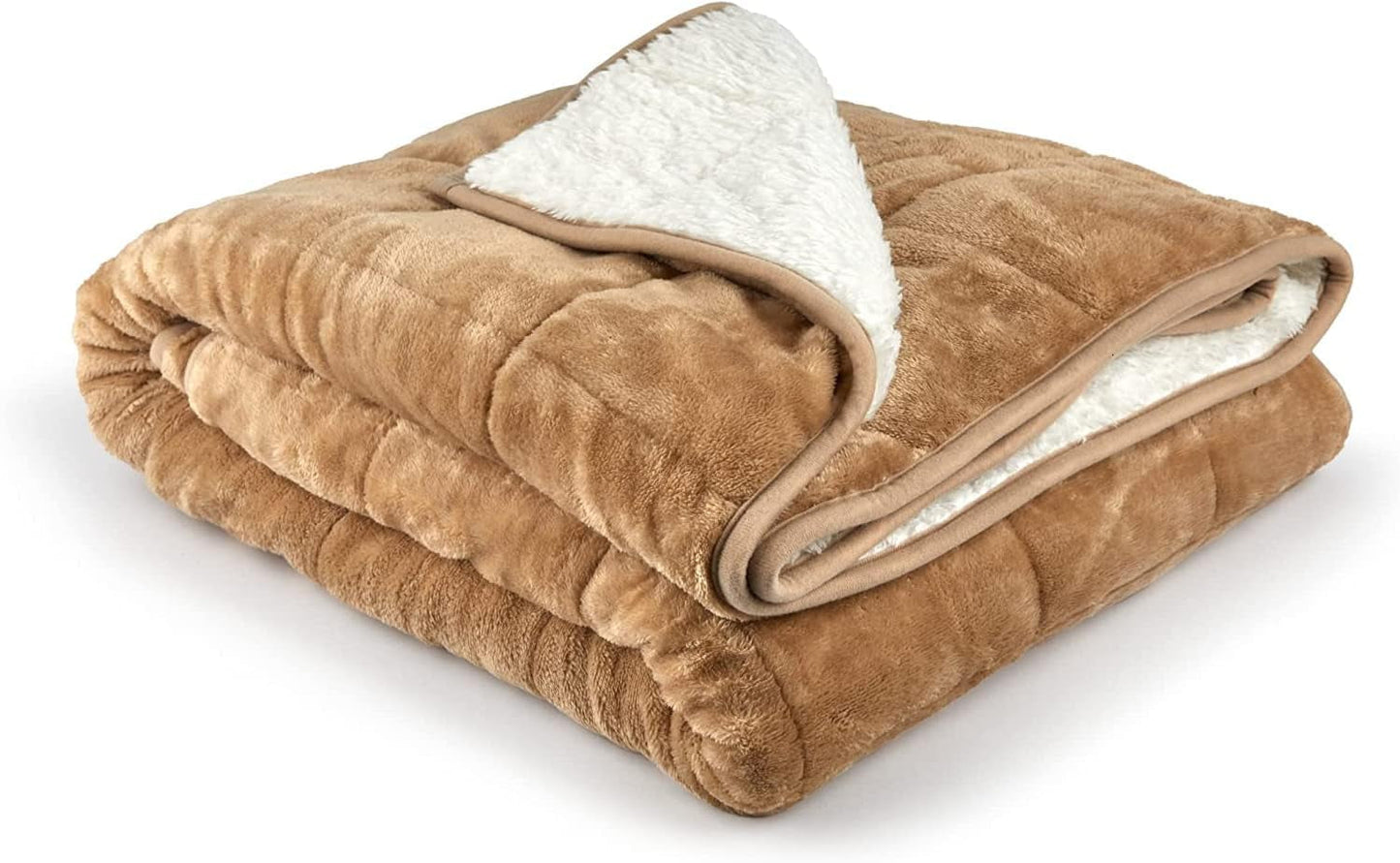 Manta Sherpa ponderada Emma Barclay, 127 x 152 cm, rosa rubor Emma Barclay Taupe Camas y mantas 50 x 60 pulgadas (127 x 152 cm)
