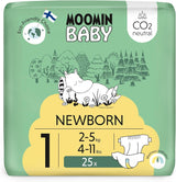 Pañales Moomin Baby Eco, talla 3, 5-8 kg, 48 piezas, pañales suaves premium | Suave y agradable para la piel, transpirable, absorbente, sin productos químicos innecesarios |