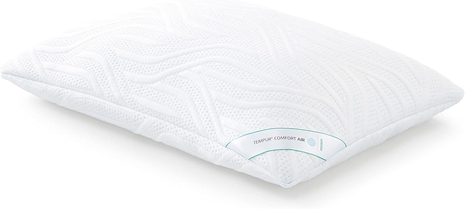 TEMPUR Comfort Air Almohada para dormir Mediana, Almohada transpirable para cualquier posición al dormir, FABRICADO OEKO-TEX en VERDE, firmeza media, 40 X 80 Cm Naty Shop Almohadas estándar Mediana