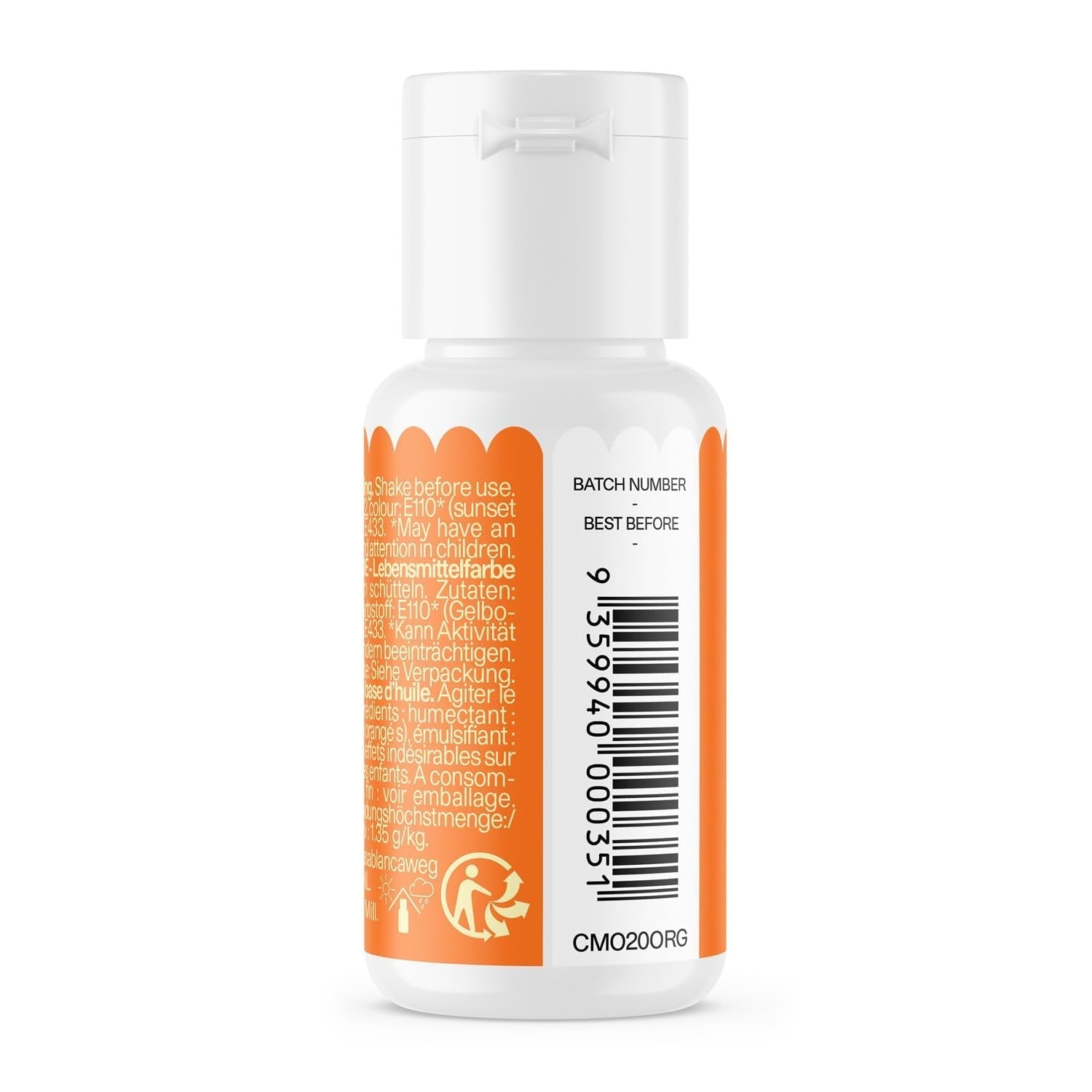 Colorante alimentario a base de aceite de naranja Color Mill - Colorante alimentario para chocolate, fondant, muffins, tartas, repostería, macarrones - Colorante alimentario para decorar tartas - 100 ml