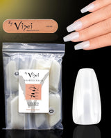 Vixi 600 extensiones de uñas cortas ovaladas con lima de preparación, 10 tamaños, cobertura total, opacas. Para profesionales y uso doméstico.