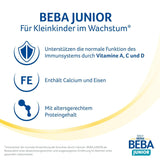 BEBA Junior 2+ bebida láctea a partir de 2 años, Con HMO, Contenido de proteínas apropiado para la edad, Solo lactosa, Sin aceite de palma, Sin aceite de pescado, Comida para niños pequeños, Leche en polvo para bebés, Paquete de 3 (3 x 800 g)