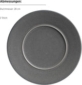 MÄSER Serie Unico, Vajilla para 2, Atemporal, Elegante, Servicio de Mesa de Cerámica de 8 Piezas, Gres, Antracita