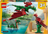 LEGO Creator Dragón Verde 3 en 1 - Juguete - Se convierte en serpiente marina o fénix - Juguete de construcción de animales para niños - Regalo para niños y niñas a partir de 9 años 31161 Juegos de construcción Besuche den LEGO-Store