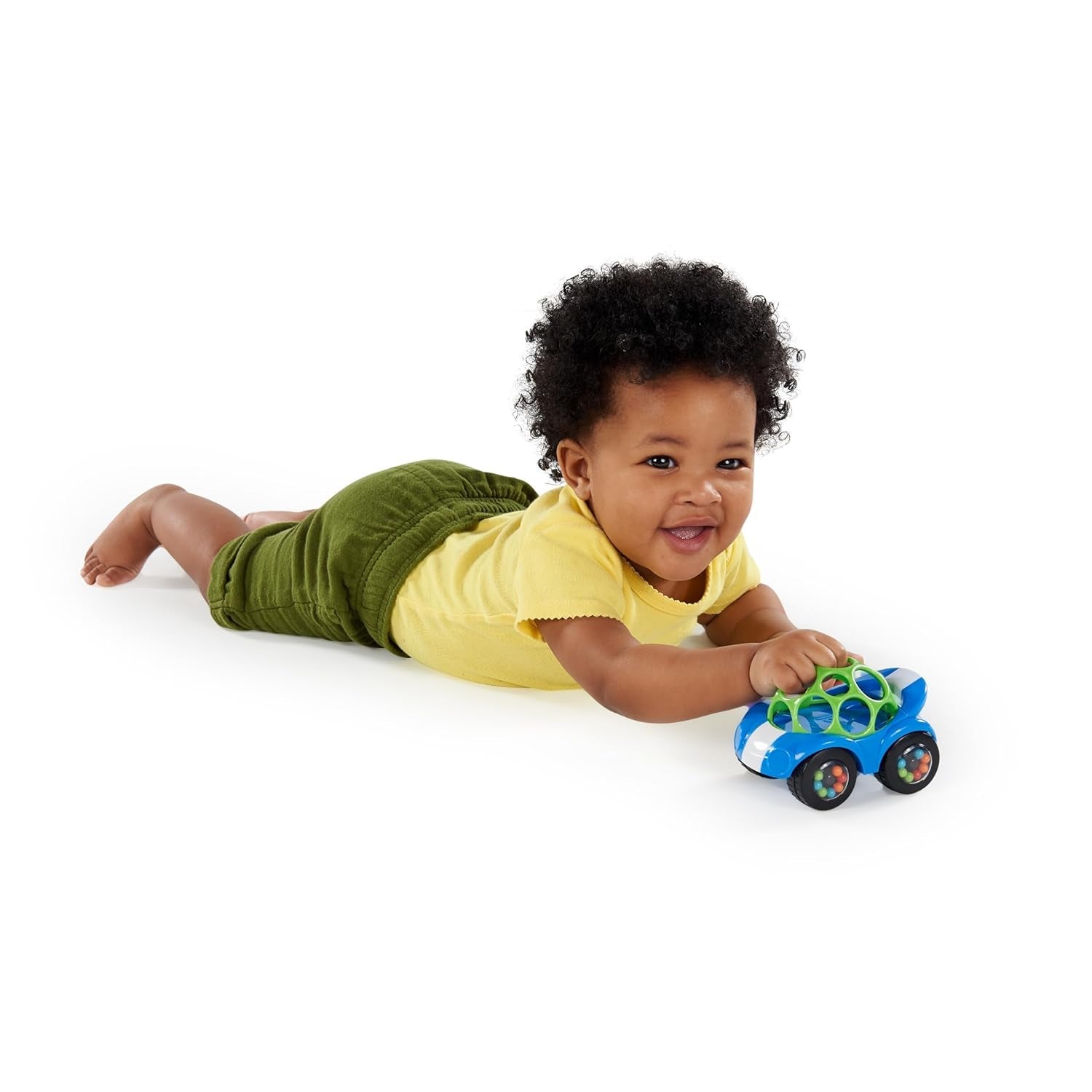 Bright Starts, Oball, Coche de Juguete Sonajero, Verde-Azul Juguetes Bebé Naty Shop