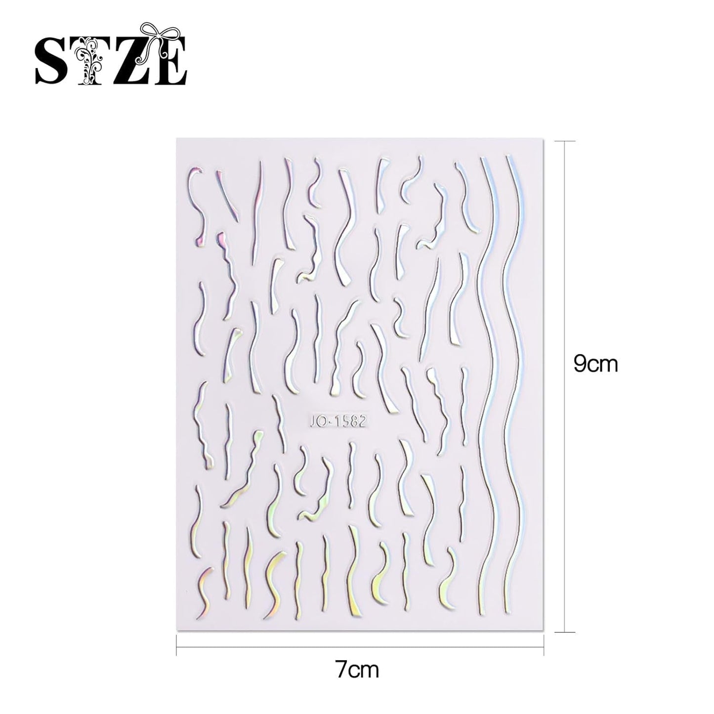 JMEOWIO Nagelsticker Aurora 12 Blatt Nail Art Sticker Selbstklebend Nagelaufkleber Holografisch Dekoration Nageldesign Zubehör