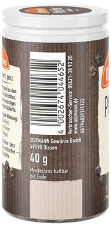 Ostmann Gewürze - Pfeffer schwarz ganz | 40 g en Der Streudose