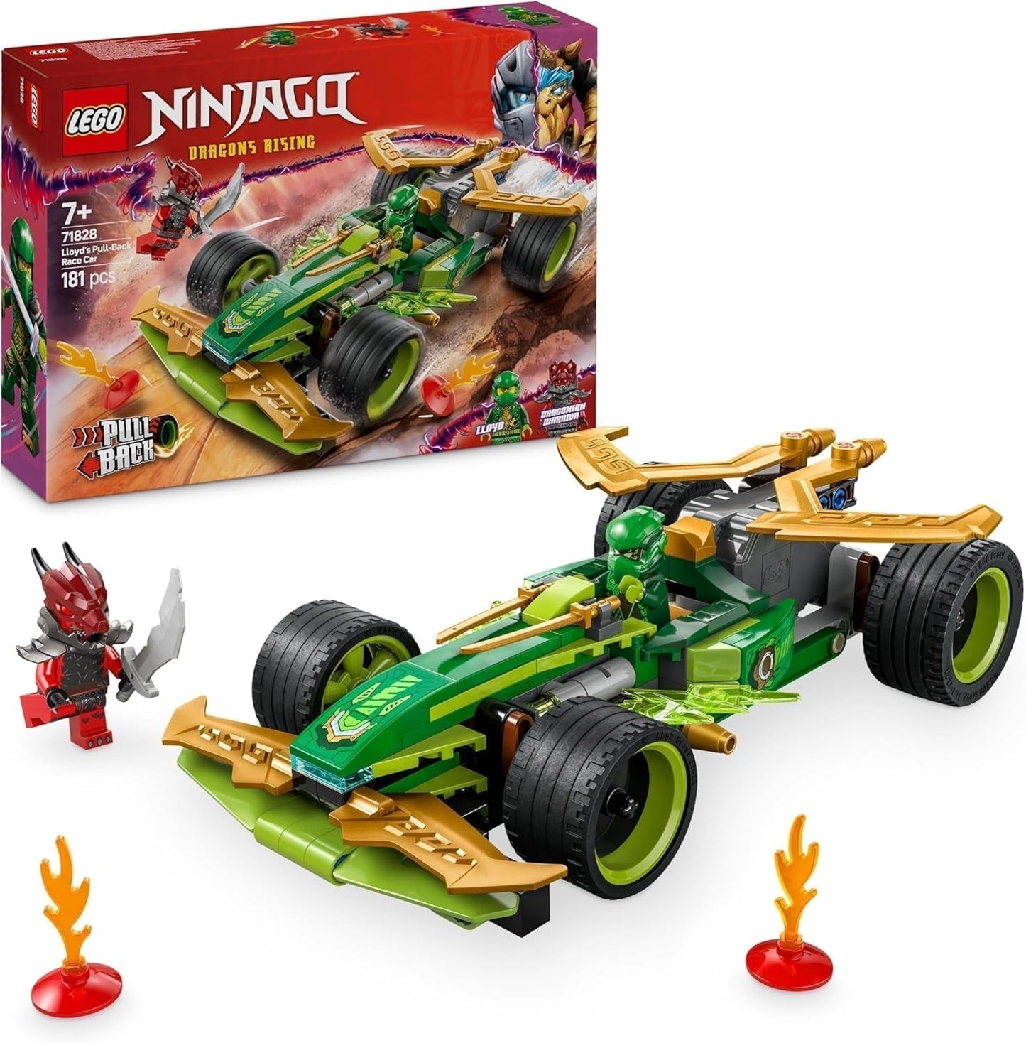 LEGO NINJAGO Lloyd's Action Speedster - Coche de construcción de juguete con 2 minifiguras para juegos de rol, juguete de construcción para niños - Regalo para niños y niñas de 7 años 71828 Juegos de construcción Besuche den LEGO-Store Default Title