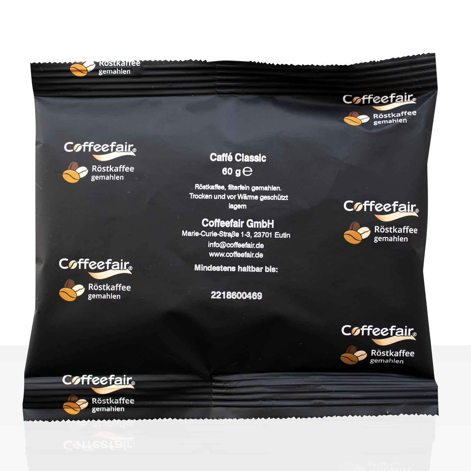 Café filtrado Coffeefair Caffe Classic 80 x 60 g de café molido, calidad gastronómica, ligeramente tostado, equilibrado y con cuerpo, para café espresso filtrado