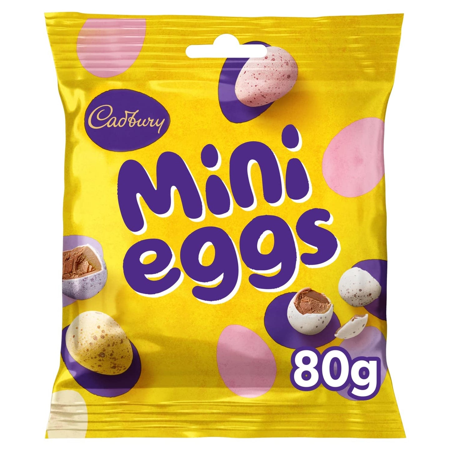 Bolsa sólida de pequeños huevos de chocolate (80 g) en una bandeja de azúcar crujiente (Easter Forms)