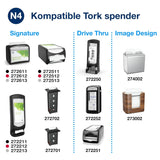 Servilleta dispensadora Tork Xpressnap extra suave Nature N4, premium, 1/2 x 2 capas, 21,3 cm x 16,5 cm, 8 × 1000 servilletas, 12880