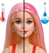 Muñeca Barbie Party sin caja ni accesorios, serie Glam Party con 10 sorpresas, incluida una muñeca roja brillante con efecto de cambio de color, JFY68