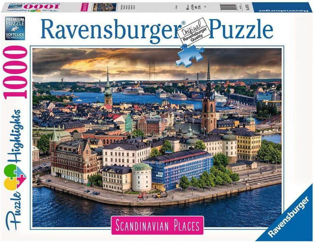 Ravensburger Puzzle Scandinavian Places 12000114 - Estocolmo, Suecia - Puzzle de 1000 piezas para adultos y niños mayores de 14 años Puzzle Naty Shop Old Design