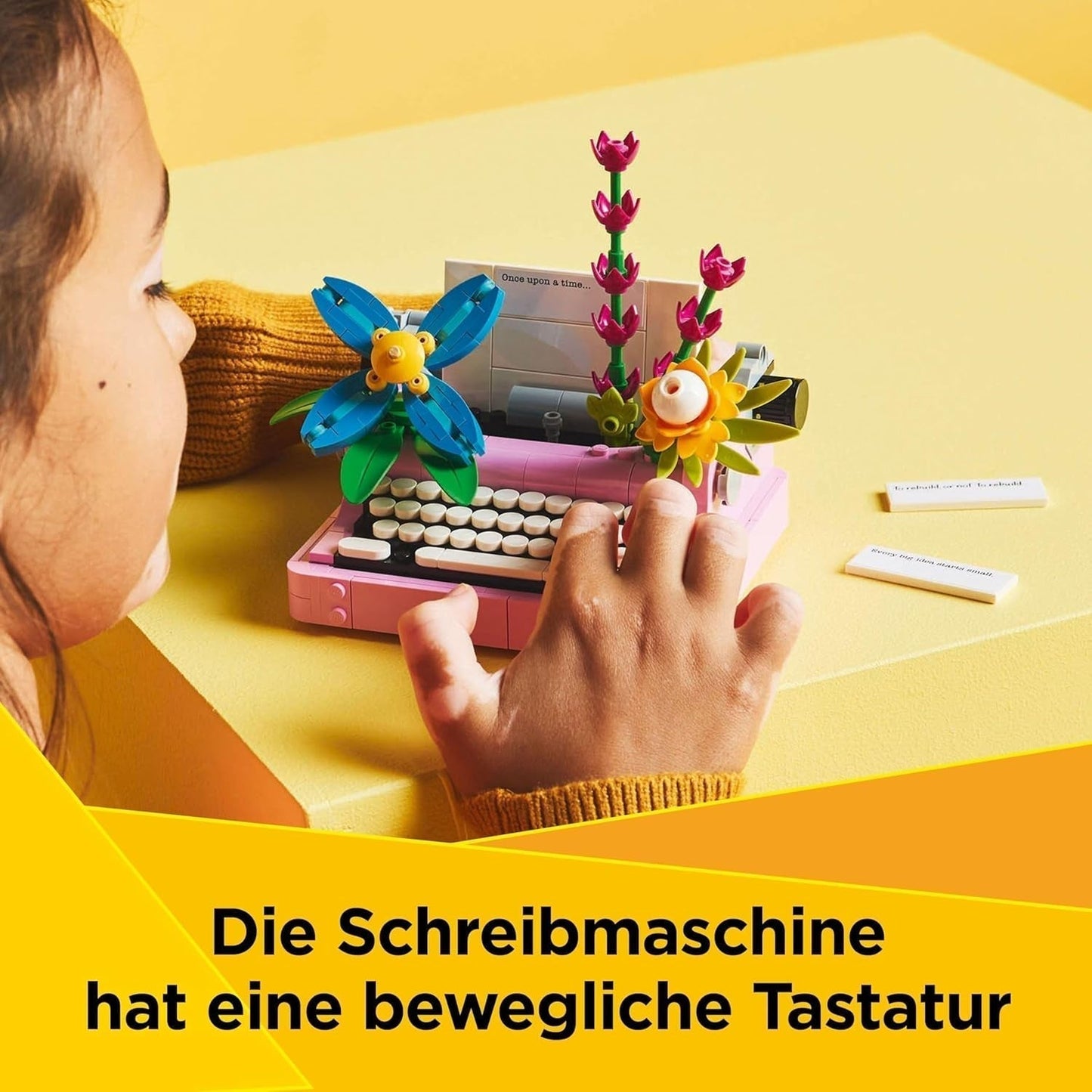 LEGO Creator Máquina de escribir 3 en 1 con flores - juguete convertible en modelo Keytar o en maceta con libreta y bolígrafo - set de construcción - regalo para niñas y niños a partir de 8 años 31169 Juegos de construcción Besuche den LEGO-Store