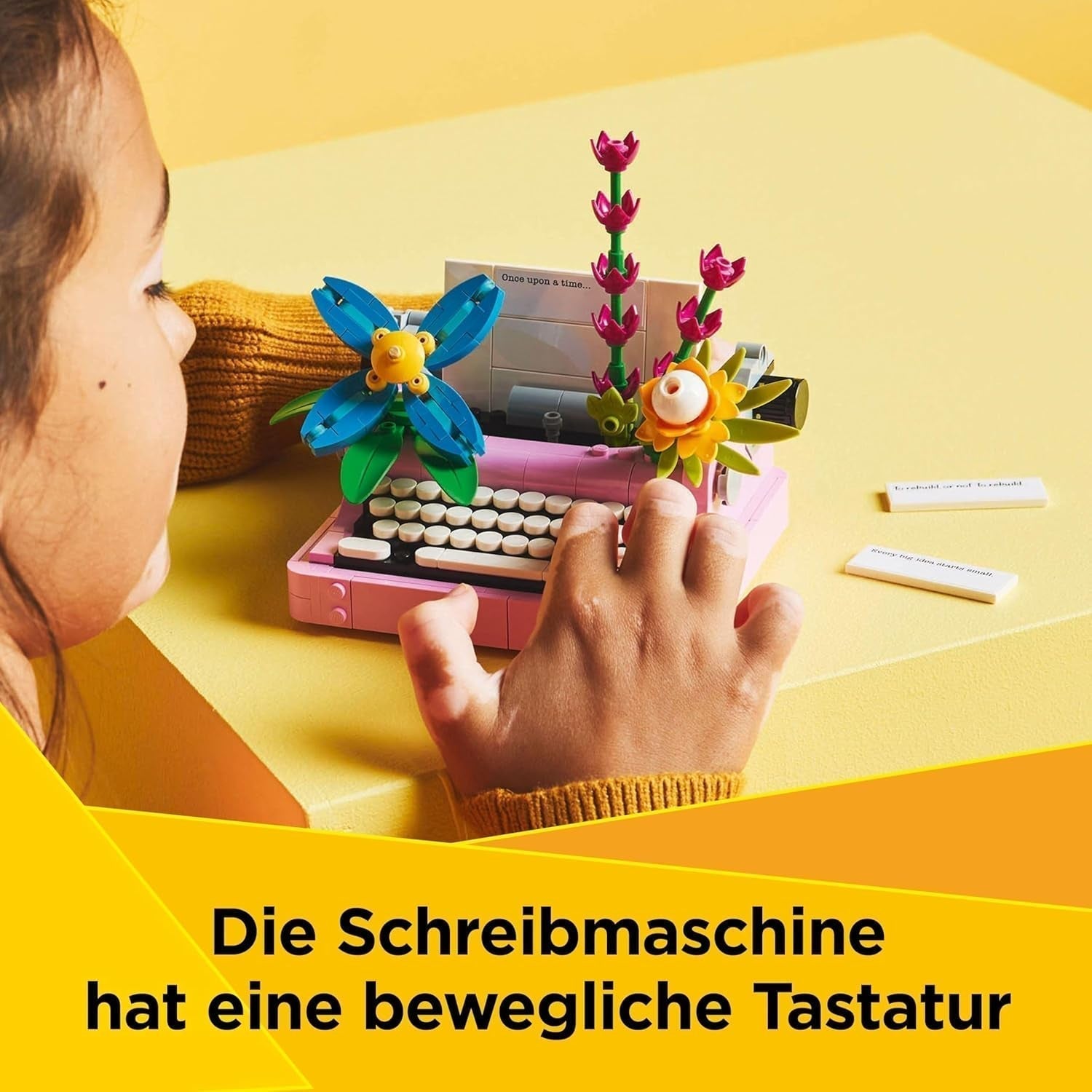 LEGO Creator Máquina de escribir 3 en 1 con flores - juguete convertible en modelo Keytar o en maceta con libreta y bolígrafo - set de construcción - regalo para niñas y niños a partir de 8 años 31169 Juegos de construcción Besuche den LEGO-Store