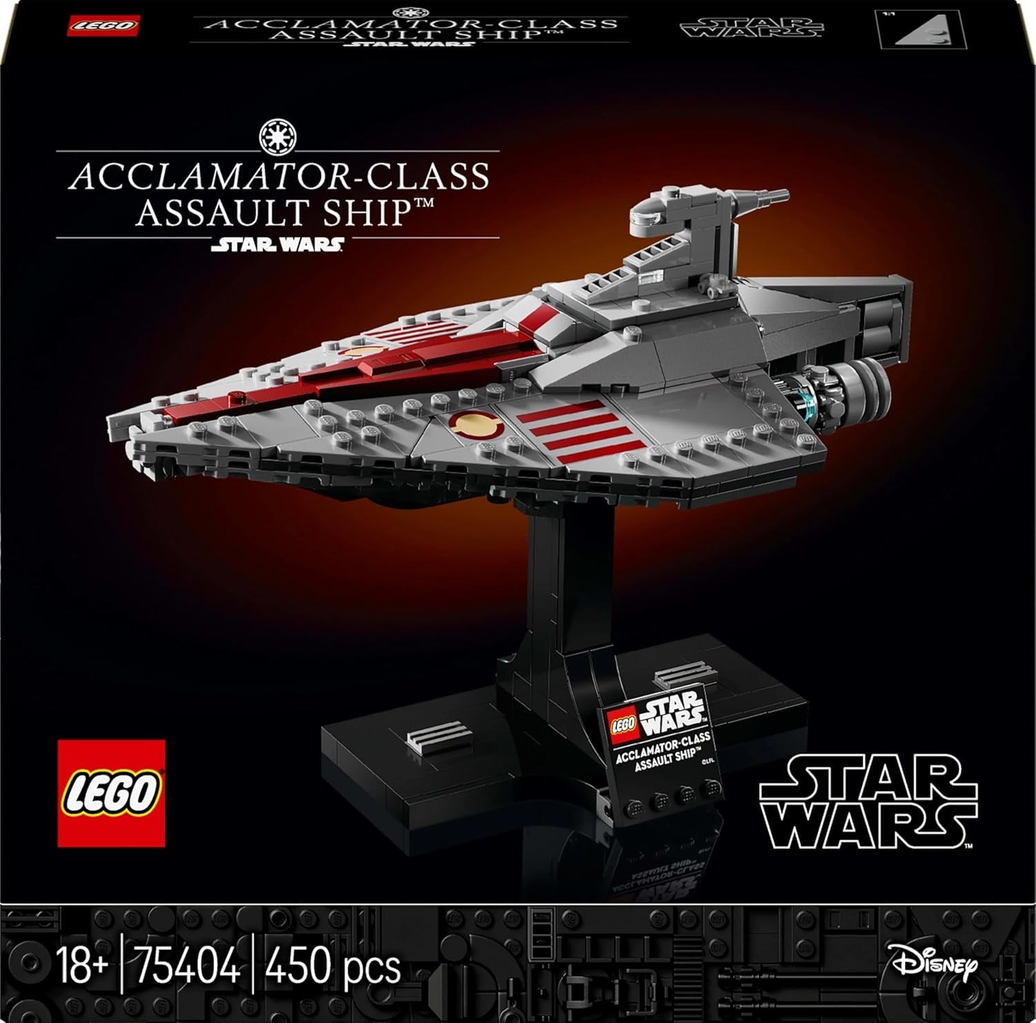 LEGO Star Wars 75404 Barco de Asalto Clase Acclamator de El Ataque de los Clones - Nave estelar para coleccionar, construir y exhibir - Set de construcción de fantasía - Regalo para fanáticos de adultos y adolescentes Juegos de construcción Besuche den LEGO-Store
