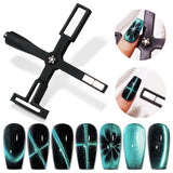 SUPWEE Herramienta de imán de uñas 5 en 1, imán de ojo de gato rosa para uñas multifunción, imán magnético 3D DIY Magic Stick Pen Set Nail Art Magnet Stick para Nail Art Diy-Zubehör