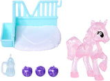 Simba Evi Love Unicorn Play Doll con un lindo vestido de unicornio con diadema a juego, que incluye un unicornio con establo, manzanas y una botella para beber, 12 cm, mayores de 3 años