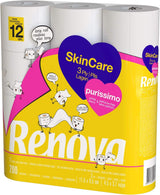 Papel higiénico Renova Skincare Purissimo, 12 rollos, blanco